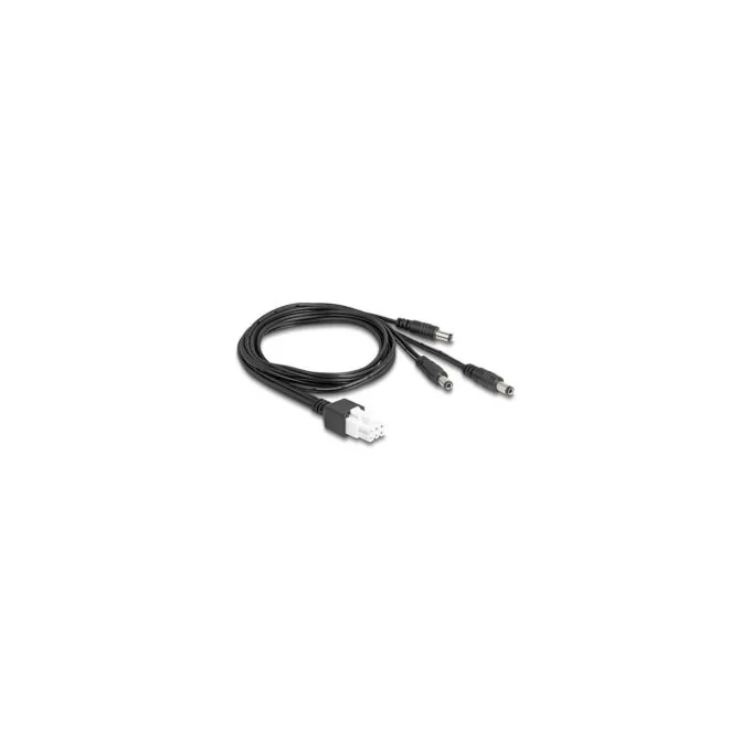 Delock Kabel Mini-Fit 4.2 mm 6 Pin Stecker zu 3 x DC 5.5 x 2.5 mm Stecker schwarz — image 2