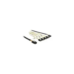 Delock Kabel Mini SAS SFF-8087 to 4 x SATA 7 Pin Reverse + Sideband 0.5 m