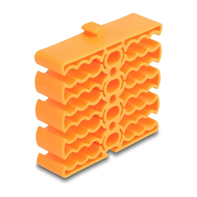 Delock Kabel-Organizer mit 24 Kabeleinführungen orange — image 2