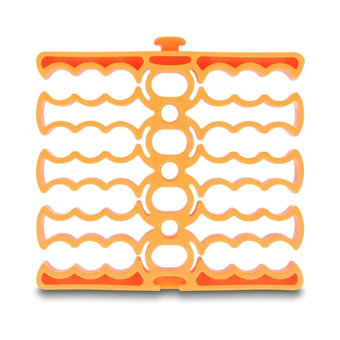 Delock Kabel-Organizer mit 24 Kabeleinführungen orange — image 3