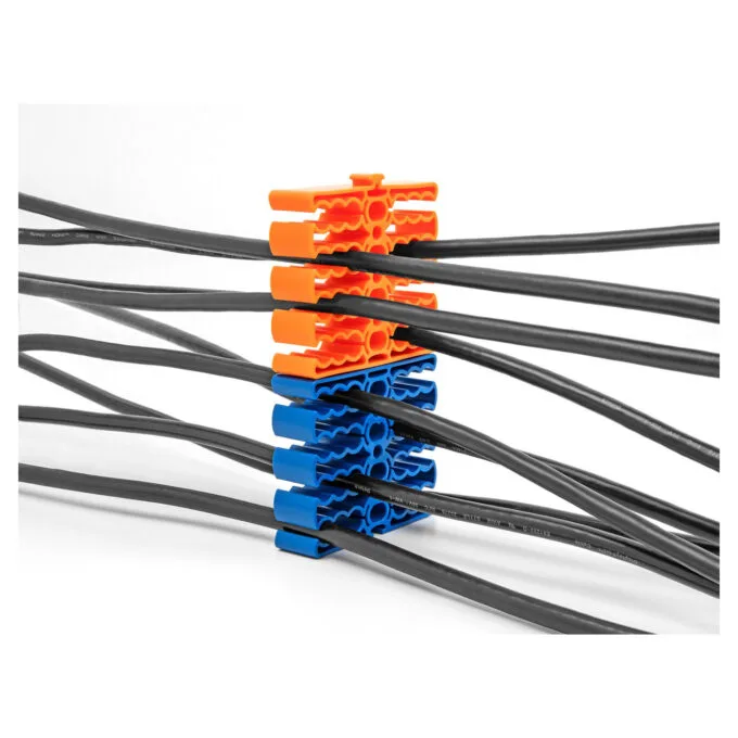Delock Kabel-Organizer mit 24 Kabeleinführungen orange — image 4