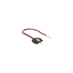 DeLock Kabel Power 2 Pin Buchse to 1 x SATA 15 Pin Buchse (5 V) Metallclip 20 cm