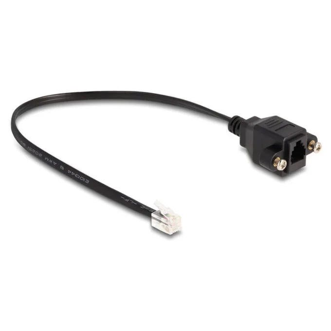 Delock Kabel RJ10 Stecker zu RJ10 Buchse zum Einbau 30 cm schwarz — image 2