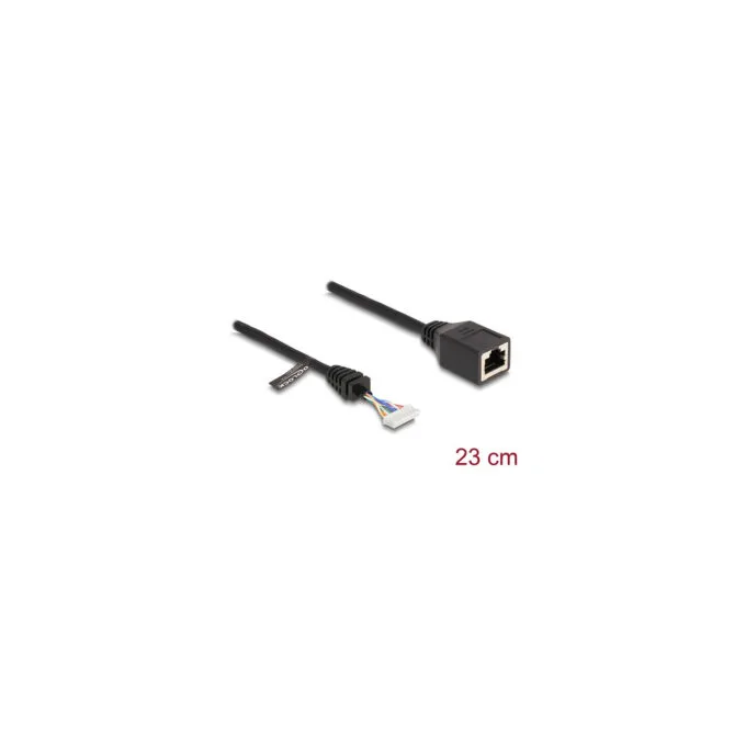 Delock Kabel RJ45 Buchse zu Pfostenbuchse 2.00 mm 8 Pin Cat.5e 23 cm schwarz — image 2