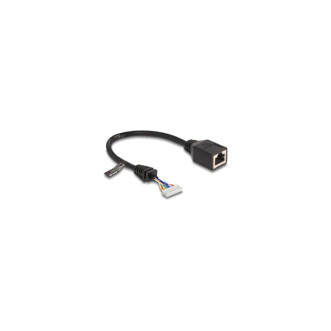 Delock Kabel RJ45 Buchse zu Pfostenbuchse 2.00 mm 8 Pin Cat.5e 23 cm schwarz — image 1