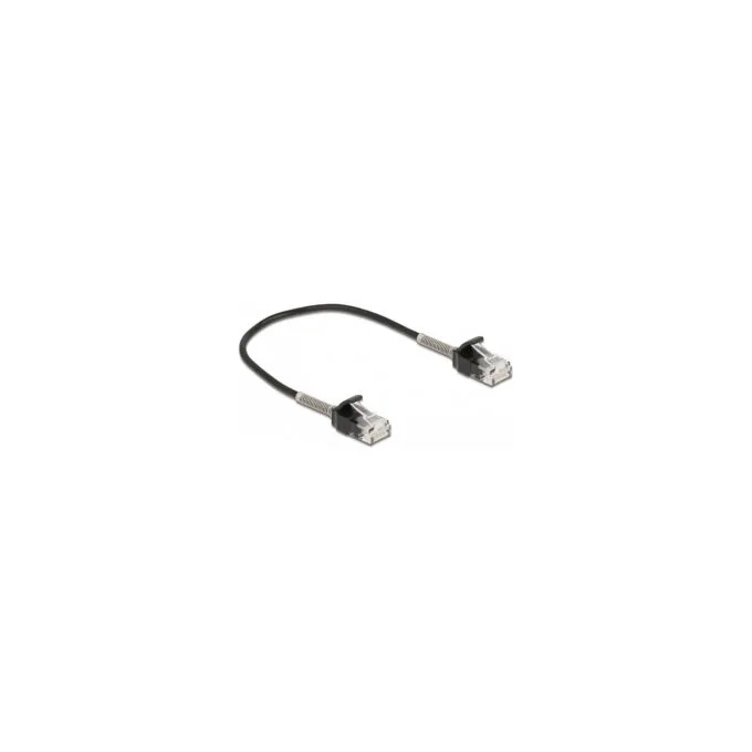 Delock Kabel RJ45 Stecker zu RJ45 Stecker mit Knickschutz Cat.6A 25 cm schwarz — image 2