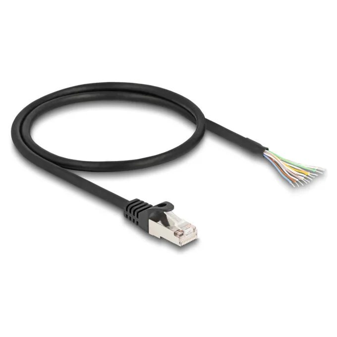 Delock Kabel RJ50 Stecker zu offenen Kabelenden S FTP 0.5 m schwarz — image 2