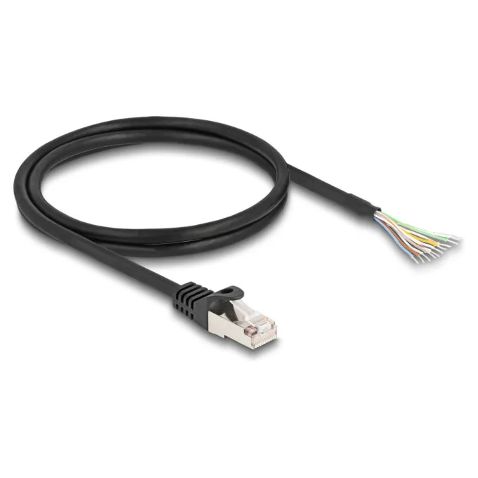 Delock Kabel RJ50 Stecker zu offenen Kabelenden S FTP 1 m schwarz — image 2