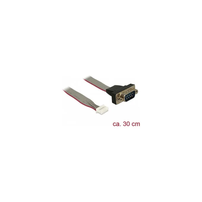 Delock Kabel seriell Pfostenbuchse to 1 x DB9 Stecker 2 mm Pinabstand Belegung: gedreht — image 2