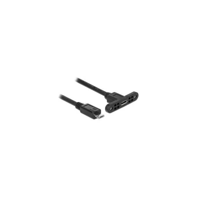 Delock Kabel USB 2.0 Micro-B Buchse zum Einbau to USB 2.0 Micro-B Stecker 1 m — image 1