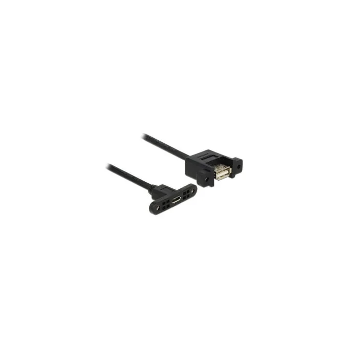 Delock Kabel USB 2.0 Micro-B Buchse zum Einbau to USB 2.0 Typ-A Buchse zum Einbau 25 cm — image 1
