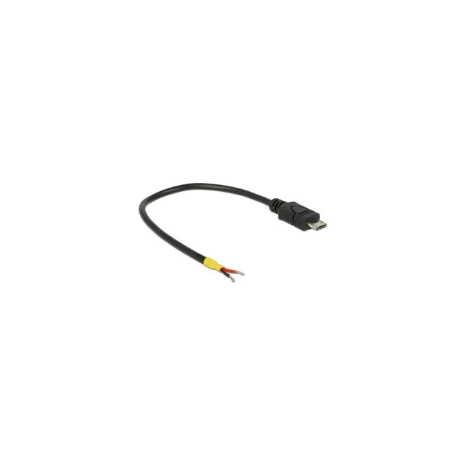 Delock Kabel USB 2.0 Micro-B Stecker to 2 x offene Kabelenden Strom 15 cm Raspberry Pi — image 1