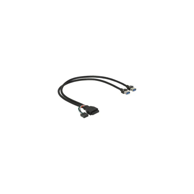 Delock Kabel USB 3.0 Pfostenbuchse + USB 2.0 Pfostenbuchse to 2 x USB 3.0 A Buchse 45 cm — image 1