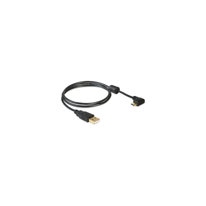 Delock Kabel USB-A Stecker to USB micro-B Stecker gewinkelt 90° links rechts — image 1