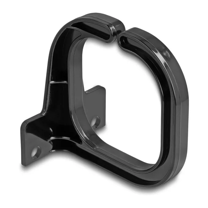 Delock Kabelbügel 83 x 60 mm mit Montageplatte schwarz — image 1