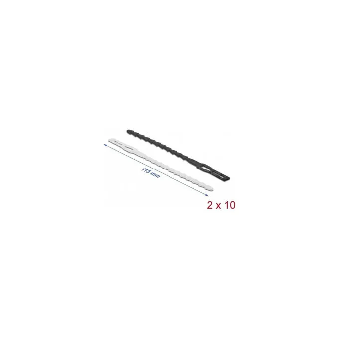 Delock Kabelbinder blitzförmig mit Befestigungsöse L 115 x B 4.5 mm wiederverwendbar 20 Stück — image 2