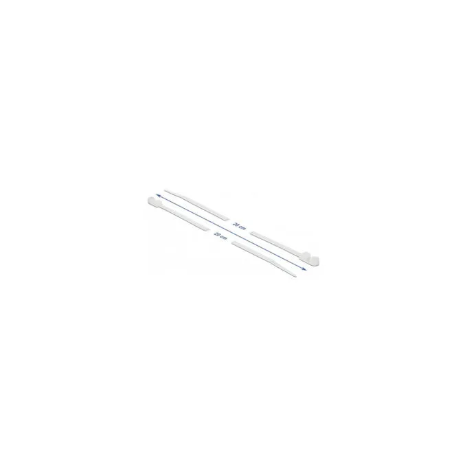 Delock Kabelbinder mit Befestigungsöse L 200 x B 4.8 mm weiß 10 Stück — image 2