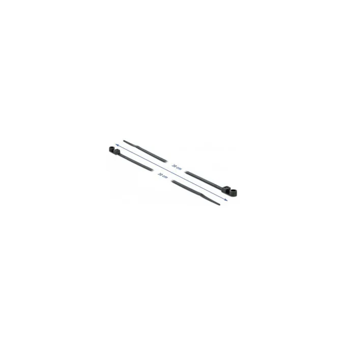 Delock Kabelbinder mit Befestigungsöse L 300 x B 4.8 mm schwarz 10 Stück — image 2