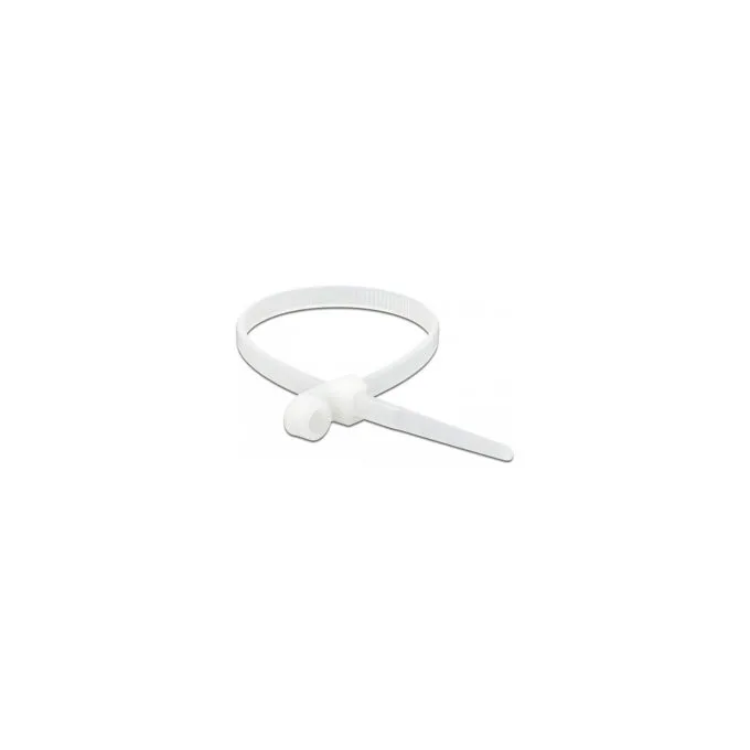 Delock Kabelbinder mit Befestigungsöse L 300 x B 4.8 mm weiß 10 Stück — image 3