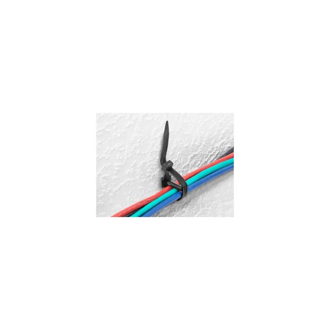 Delock Kabelbinder mit Dübel L 150 x B 7.0 mm schwarz 100 Stück — image 4