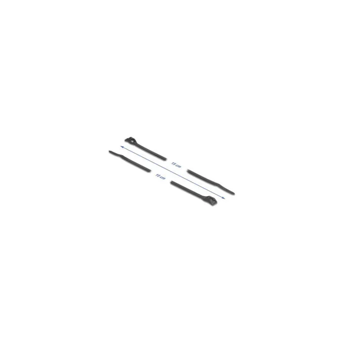 Delock Kabelbinder mit flachem Kopf L 150 x B 3.6 mm 100 Stück schwarz — image 2