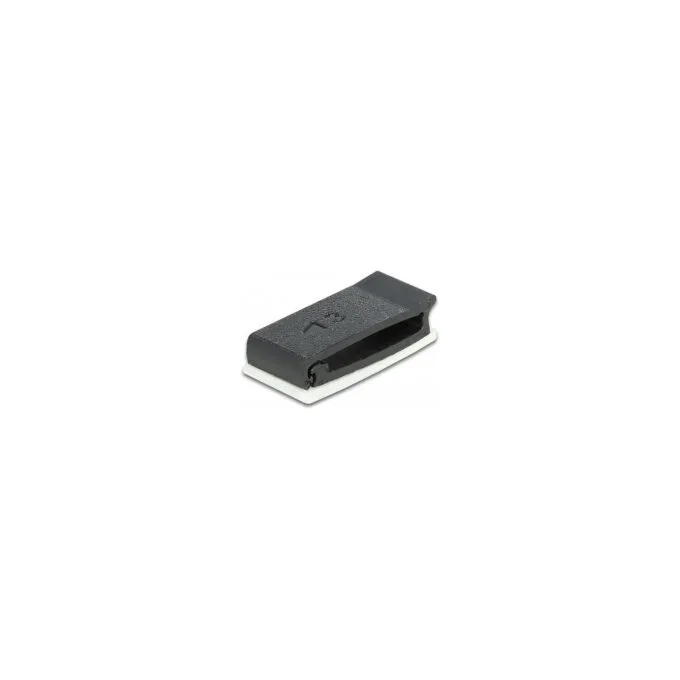 Delock Kabelhalter mit Verschlussclip selbstklebend schwarz 10 Stück — image 1