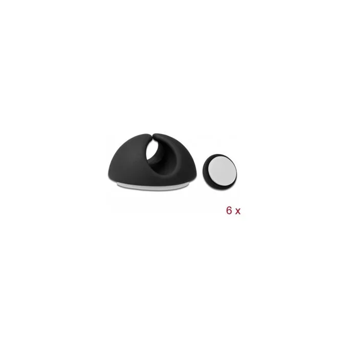 Delock Kabelhalter Set selbstklebend 6 Stück schwarz — image 4