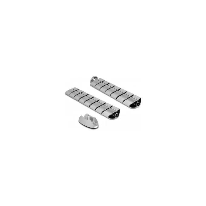 Delock Kabelkanal für Schreibtisch 740 x 75 mm höhenverstellbar silber — image 1