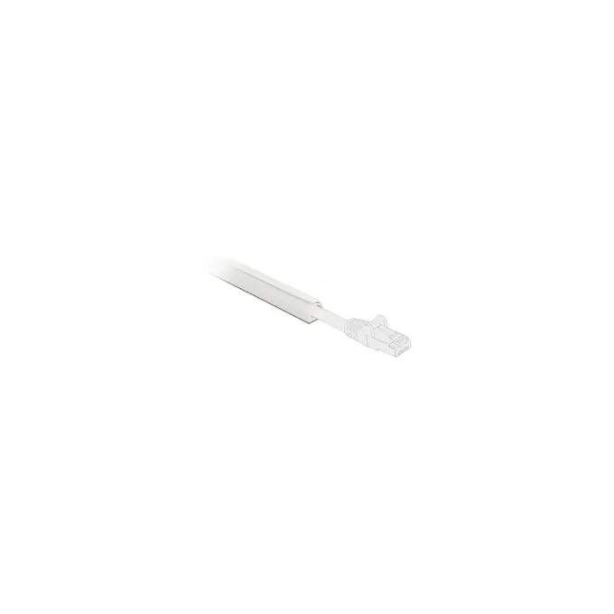 Delock Kabelkanal Mini selbstschließend selbstklebend 12 x 12 mm - Länge 1 m weiß — image 1