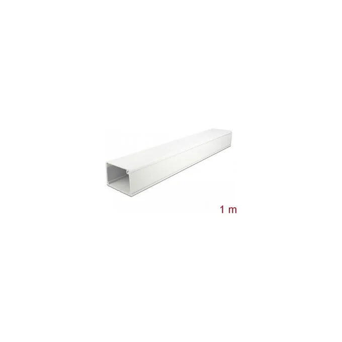 Delock Kabelkanal mit Deckel selbstklebend 83 x 54 mm - Länge 1 m weiß — image 2