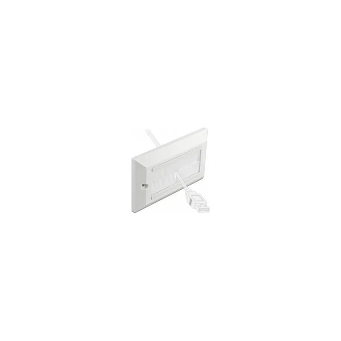 Delock Kabelmanagement Abdeckblende 146 x 86 mm mit weißen Bürstenstreifen — image 3