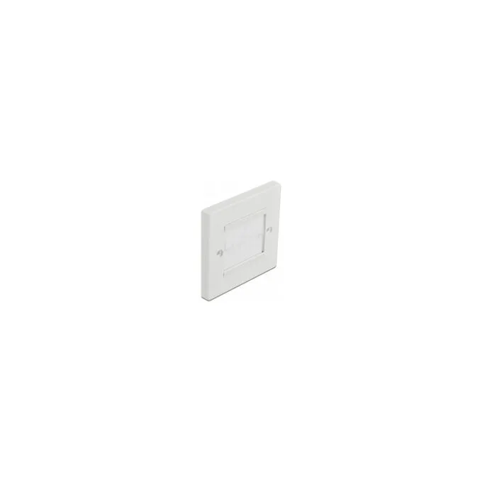 Delock Kabelmanagement Abdeckblende 86 x 86 mm mit weißen Bürstenstreifen — image 1