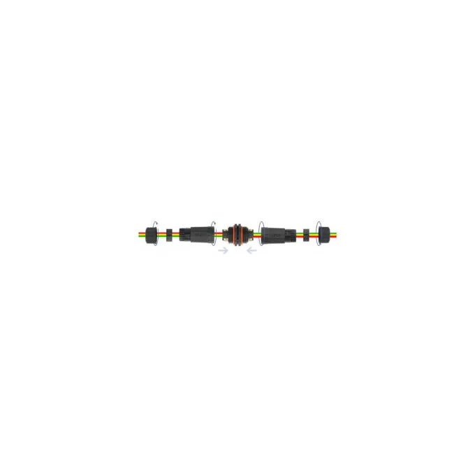 Delock Kabelverbinder für Außenbereich 3 Pin. IP68 wasserdicht. schraubbar. Kabeldurchmesser 4.5 - 7.5 mm schwarz — image 3