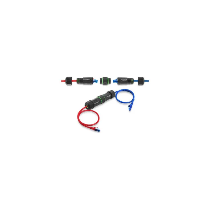 Delock Kabelverbinder RJ45 Buchse zu RJ45 Buchse Cat.6 mit M16 Gewinde IP68 staub- und wasserdicht — image 1