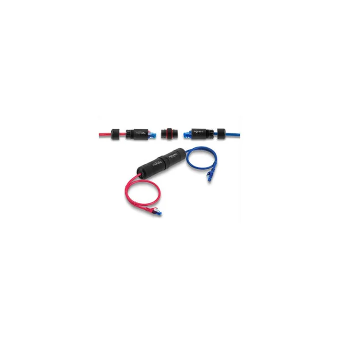 Delock Kabelverbinder RJ45 Buchse zu RJ45 Buchse Cat.6 mit M16 Gewinde und Bayonettverschluss IP68 staub- und wasserd... — image 1
