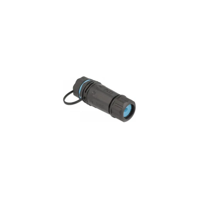 Delock Kabelverbinder RJ45 Buchse zu RJ45 Buchse Cat.6A mit Gehäuse und Verschlusskappe wasserfest — image 1