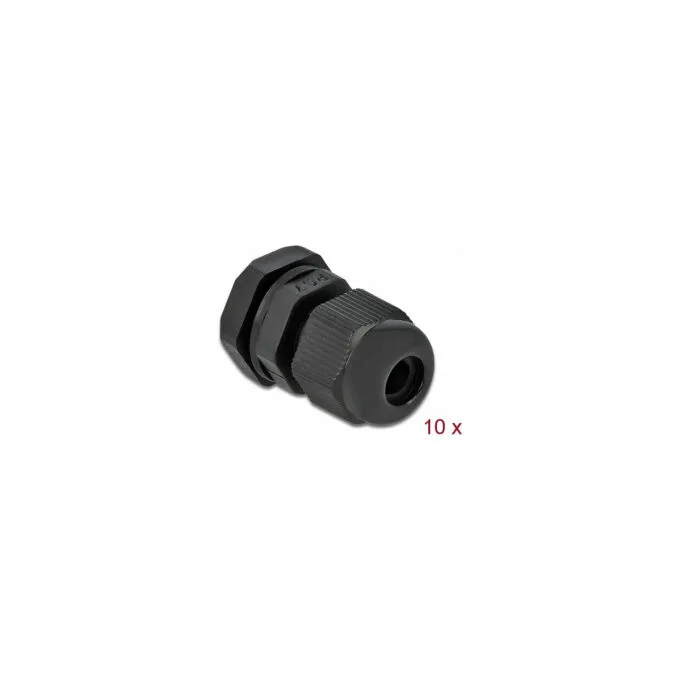 Delock Kabelverschraubung PG7 10 Stück schwarz — image 1