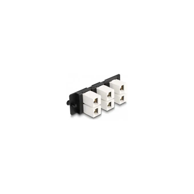 Delock Keystone Adapter Panel 6 Port schwarz — image 2