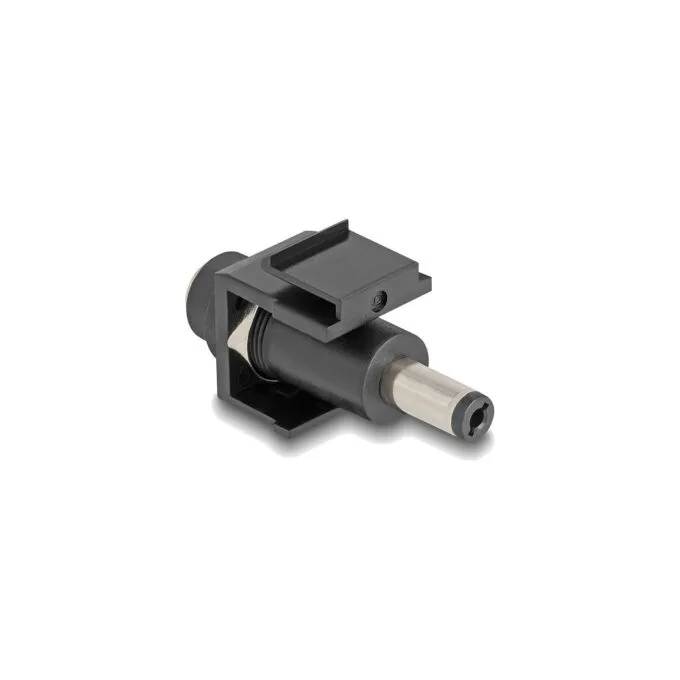 Delock Keystone Modul DC 5.5 x 2.5 mm Buchse zu DC 5.5 x 2.5 mm Stecker schwarz — image 2