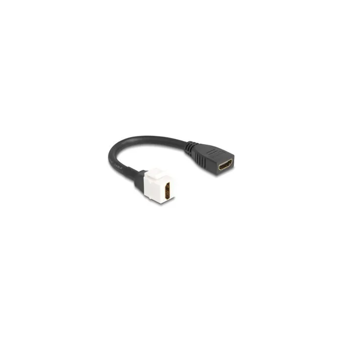 Delock Keystone Modul Kabel HDMI Buchse zu Buchse 8K 60 Hz 20 cm schwarz — image 1