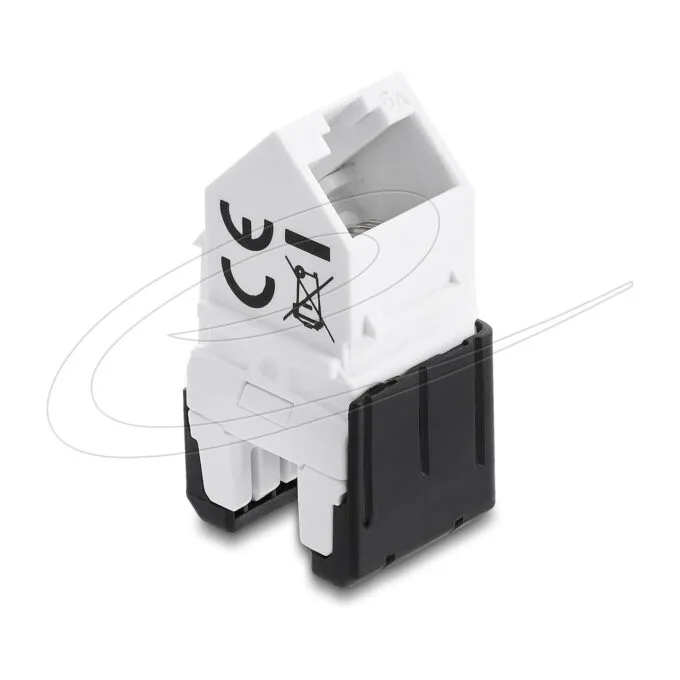 Delock Keystone Modul RJ45 Buchse zu LSA Cat.6A 45° gewinkelte Buchse ungeschirmt 180° Kabelführung werkzeugfrei schw... — image 2