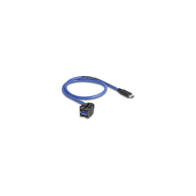 Delock Keystone Modul USB 5 Gbps A Buchse zu USB Type-CTM Stecker mit Kabel — image 1
