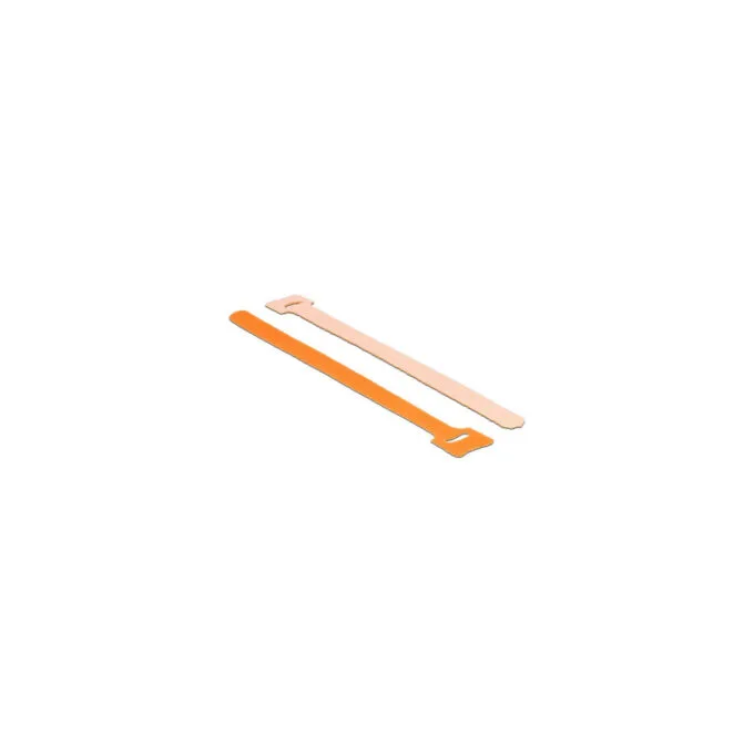 Delock Klett-Kabelbinder L 200 mm x B 12 mm 10 Stück orange — image 1