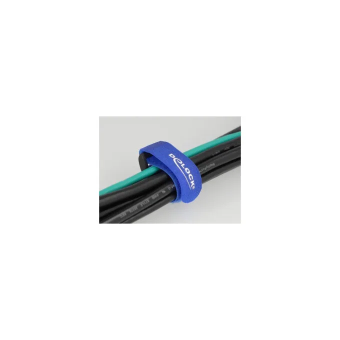 Delock Klett-Kabelbinder mit Schlaufe L 150 x B 20 mm blau 5 Stück — image 3