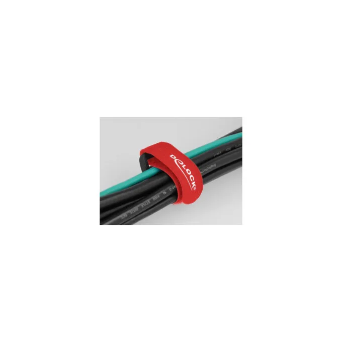 Delock Klett-Kabelbinder mit Schlaufe L 150 x B 20 mm rot 5 Stück — image 3