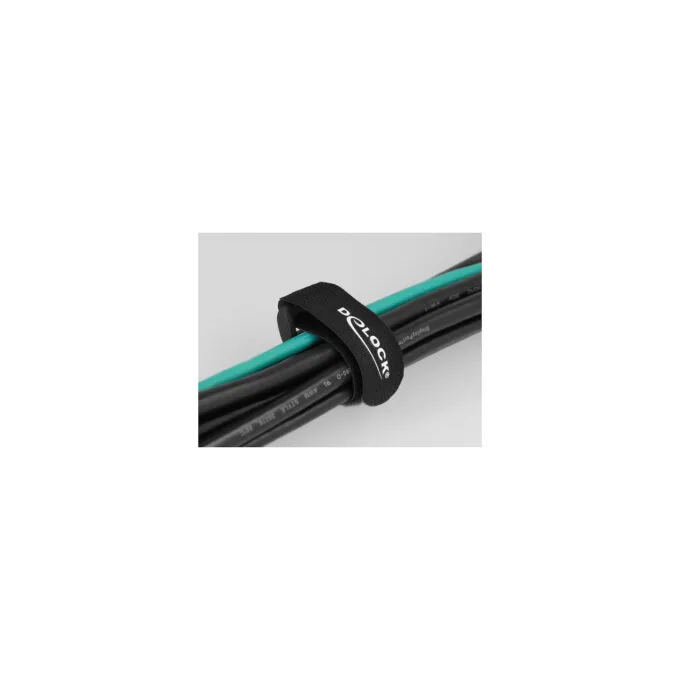 Delock Klett-Kabelbinder mit Schlaufe L 150 x B 20 mm schwarz 5 Stück — image 3