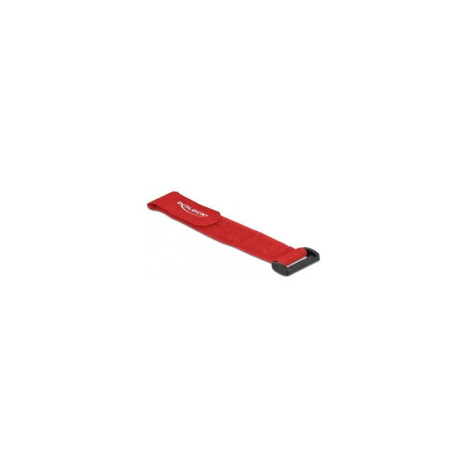 Delock Klett-Kabelbinder mit Schlaufe L 190 x B 25 mm rot 5 Stück — image 1