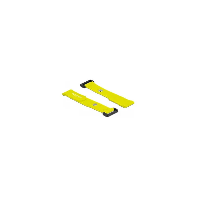 Delock Klett-Kabelbinder mit Schlaufe und Befestigungsöse L 190 x B 25 mm gelb 5 Stück — image 2