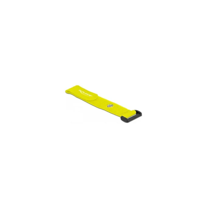 Delock Klett-Kabelbinder mit Schlaufe und Befestigungsöse L 190 x B 25 mm gelb 5 Stück — image 1