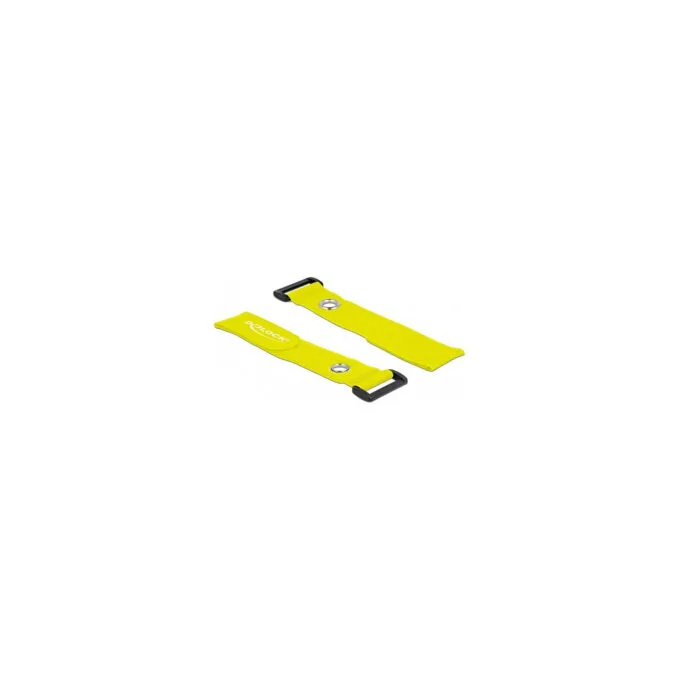 Delock Klett-Kabelbinder mit Schlaufe und Befestigungsöse L 280 x B 38 mm gelb 3 Stück — image 2